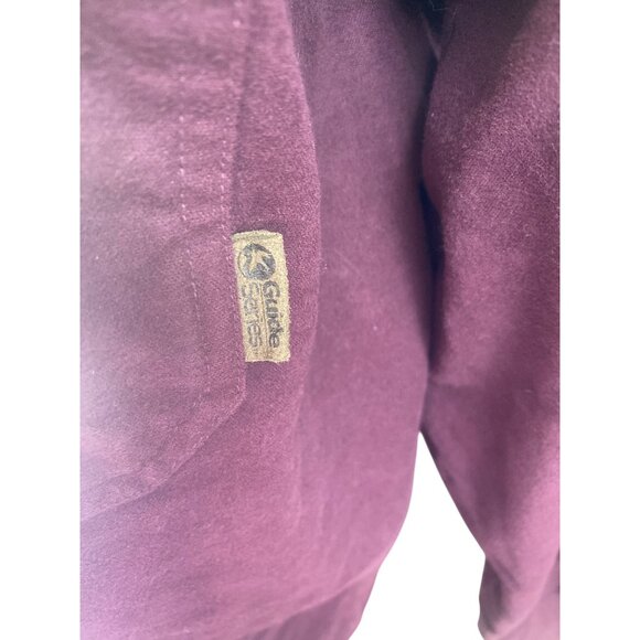 Guide Series Mens Large Maroon Long Sleeve Button-Up Shirt With Dual Chest Pocke - Picture 2 of 6